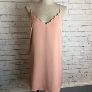 Pink spaghetti strap slip dress
